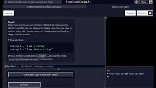 FreeCodeCamp - Python Project - Step 2 of 25 - Caesar Cipher