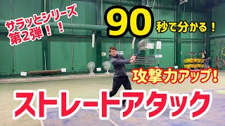 【テニス】サラッとシリーズ第2弾！！ストレートアタック クロスラリーからの攻撃！