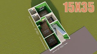 15X35 FEET HOUSE PLAN ||15X35 GHAR KA NAKSHA ||525SQFT