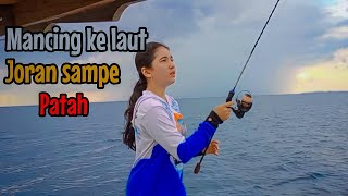 Mancing jigging + mancing dasaran di sekitaran Pulau Gersik Belitung || Lady Angler