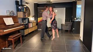 Tango class for beginners part 5: Cross step in crossed system with mordida