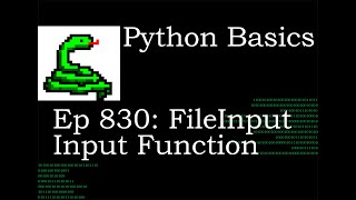 Python Basics Tutorial FileInput Input Function || Open Multiple Files