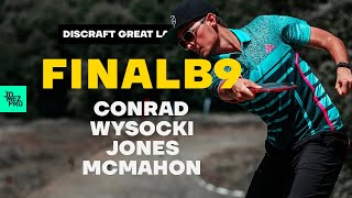 2020 DISCRAFT GREAT LAKES OPEN | FINALB9 LEAD | Conrad, Wysocki, Jones, McMahon | Jomez Disc Golf