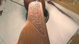 Stippling a gun stock with Dremmel tool