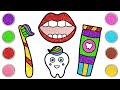 How to Draw Dental Care Set | डेंटल केयर ड्रॉइंग कैसे बनाएं | Drawing for Toddlers | Chiki Art Hindi