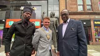 Frederick Douglass statue unveiling in Belfast