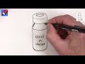 How to draw a Vaccine Vial or Bottle Real Easy