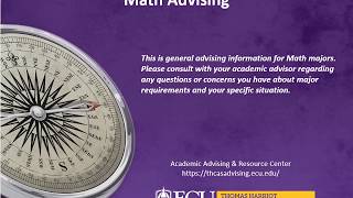 THCAS Advising - Math Advising (2020)