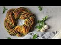 EGGLESS PESTO BABKA / BRAIDED BREAD / BRAIDED PESTO BREAD / BABKA / BREAD WREATH / OH, CHEAT DAY!