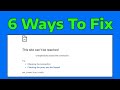 How To Fix This Site Can't be Reached Unexpectedly Closed the Connection in Google Chrome
