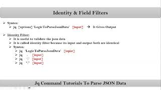 Section-3: Video-2 : Identity & Field Filters | Jq Command to Parse JSON Data | VRTechnologies