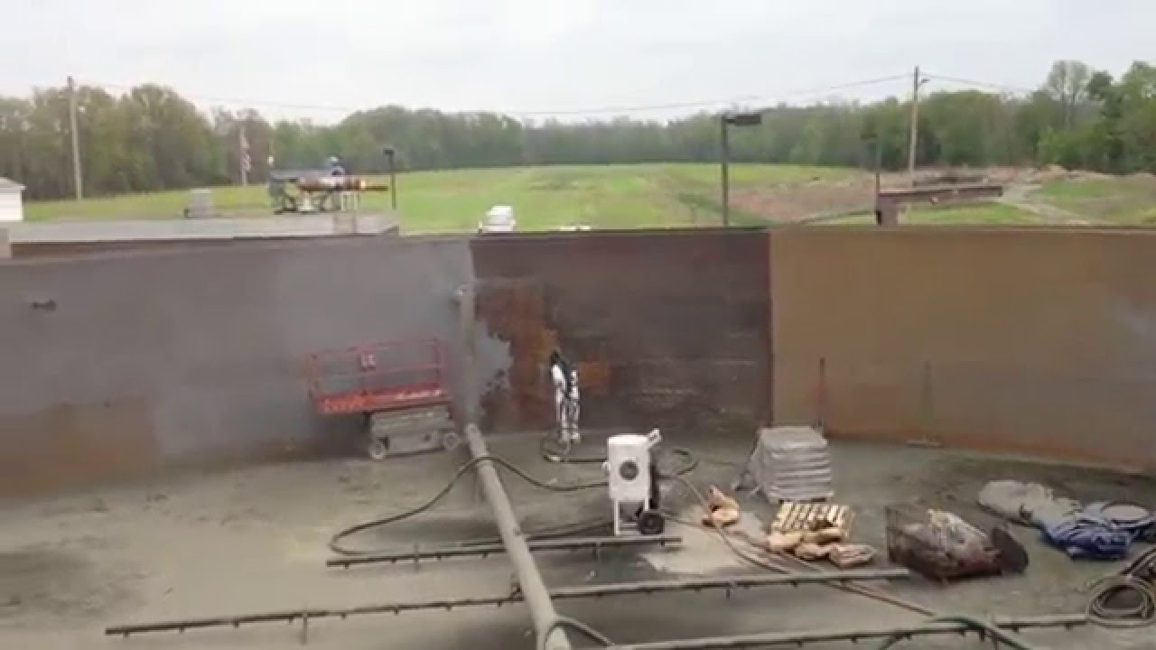 Knauss Property Services Sandblast Waste Water Treatment Tank Wwtp