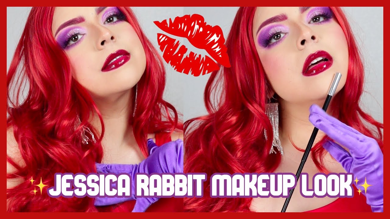 Jessica Rabbit Transformation Halloween Makeup Tutorial | Step By Step ...