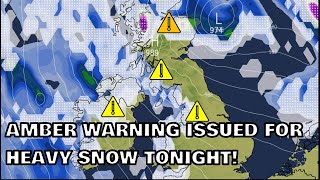 Amber Warning Issued for Heavy Snow Tonight! 17th January 2022