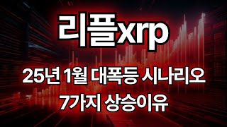 리플 25년 1월 대폭등 시나리오 상승할수 밖에 없는 7가지 이유