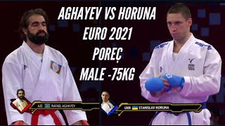 Raphael Aghayev (AZE) vs Stanislav Horuna (UKR) Final European Karate Championships -75kg Poreç 2021