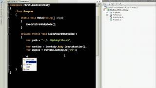 Invoking IronRuby Using C#