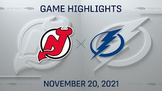 NHL Highlights | Devils vs. Lightning - Nov. 20, 2021