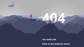 Error 404: Page Not Found With Parallax Effect On Mouse Movement (Boat On The Sea) (HTML, CSS & JS)
