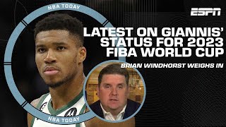 Brian Windhorst on the latest on Giannis Antetokounmpo's status for 2023 FIBA World Cup | NBA Today