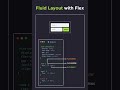 CSS Fluid Layout with Flex 😎 Responsive with Flex-grow, Flex-shrink, Flex-basis😇 (#Day 2) #shorts