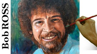 How to Paint Portrait of Bob Ross in Acrylic