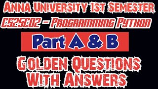 CS25C02|Important questions|Computer Programming in python|Important questions|Engineering king|