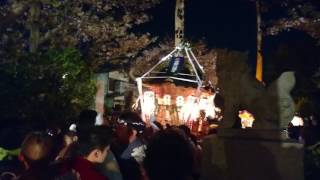 2017年4月16日 海老名 中野 八幡宮神社 神輿渡御 宮入前！