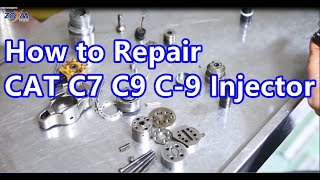 How to repair Caterpillar C7 C9 C-9 injector - disassembling, reassembling and testing