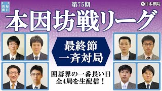 第75期本因坊戦リーグ最終節一斉対局【河野臨九段－一力遼八段】