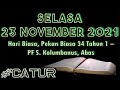 [CATUR] Bacaan Liturgi 23 November 2021