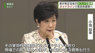 都カスハラ条例　ガイドライン策定へ/Tokyo metropolitan ordinance guideline formulation. ”customer abuse of workers”