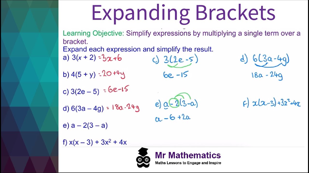 Expanding Brackets And Collecting Like Terms - YouTube