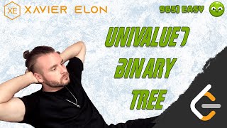 LeetCode 965 | Univalued Binary Tree | Solution Explained (Java)