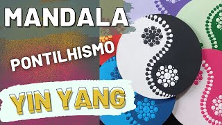 ☯️ Mandala Pontilhismo Yin Yang ❤️