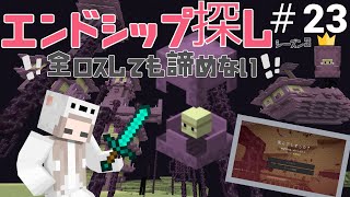 エリトラ探しの日！全ロスしても諦めない！！☆マイクラ実況☆PART.23（マインクラフト）