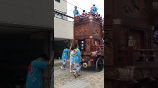 吉原祇園祭り2022.6.11 山車のコーナリング #shorts