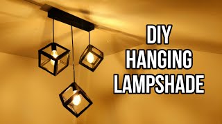 How to make amazing hanging lampshade at home | DIY hanging lamp | Easy room decor