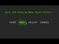 Pure CSS Glowing Menu Hover Effect | Cool Menu Hover Effect Tutorial  | HTML5 CSS3 Hover Effect