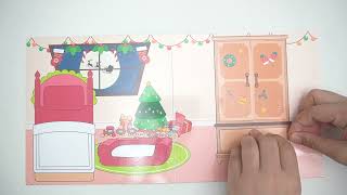 HOW TO... บ้านคริสต์มาส แจกของขวัญ #littallady #paperdoll #paperdollcraft #christmas