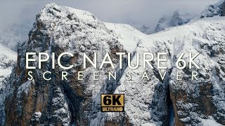 EPIC NATURE SCREENSAVER | 6K UHD Drone Video | Le Alpi e le Dolomiti | Mountains of Europe