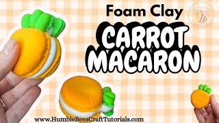 Carrot Macaron Foam Clay Tutorial