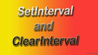 SetInterval & ClearInterval
