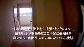 クロス屋さん講座（襖のシワのくしゃくしゃは一晩で伸びる）