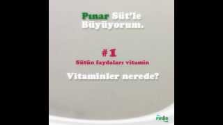 İşte Pınar Süt’ün içindeki vitaminler: A, B, B1, B2, B6 , B12, C, D, K, E