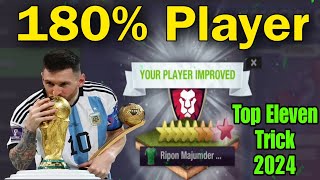 Tricks on how to train 180% players in Top Eleven 2024 after the new training update!