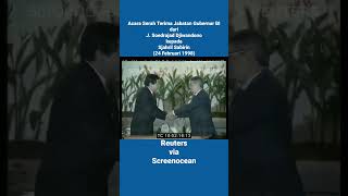 Acara Sertijab Gubernur BI dari J. Soedrajad Djiwandono kepada Sjahril Sabirin (1998) #shorts