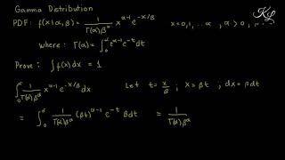 Proof: Integral of PDF of Gamma Distribution is Equal to 1 (English).