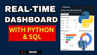 Real-Time Dashboard with Python & SQL | Build Live Charts Using Streamlit + PostgreSQL