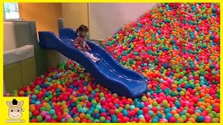 Indoor Playground Fun for Kids and Family Slide Play Rainbow Colors Balls | MariAndKids Toys